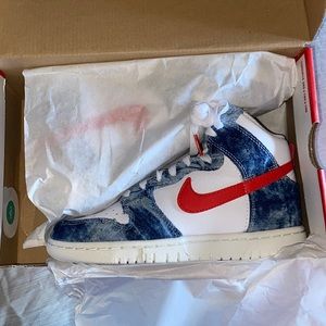 Nike Dunk High Washed Denim Pack (W)